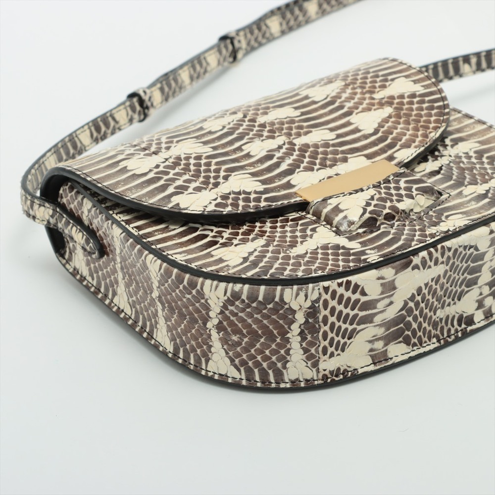 Celine Trotter Python Shoulder Bag Beige Tan Brown - Picture 4 of 8